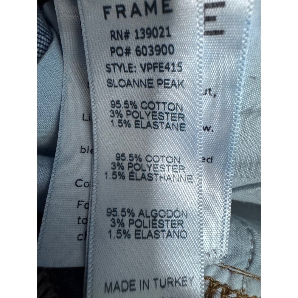 FRAME The Pintuck‎ Flared StraightLeg Mid Rise Stretch-Denim Blend Jeans 25 - Picture 8 of 13